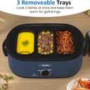 Sunvivi 24QT Electric Roaster Oven with 3 Buffet Server for 30lb Big Turkey