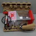 Nostalgia Vintage Hot-Air Popcorn Maker Machine - Makes Up to 12 Cups - Oil-Free - Healthier Popcorn - Classic Stand-Up Cart With Wheels - Includes Kernel Measuring Cup - White & Red