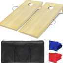 Cornhole Board Set, 4 ft x 2 ft Regulation Size Corn Hole Game Set for Adults with Set of 8 Corn Hole Toss Bags and Carrying Case