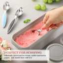 Metal Ice Cream Scoops Set3 Pack Heavy Duty Cast Zinc Ice Cream Spoons, Ergonomic Ice Cream Scoop with Non-slip TPR Handle for Gelato, SundaeCookie Dough ScopperDishwasher Safe Kitchen Gadgets