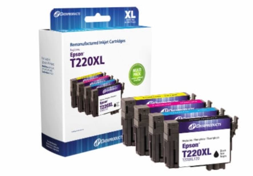 Dataproducts Epson T220XL Black Cyan Magenta Yellow High Capacity Inkjet Cartridges - 4 Pack