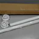 Heavy Duty Tension Curtain Rod 40-78" Adjustable No Drill, White | Rust-Resistant, No Slip, 1.25"Diameter, Renter Friendly Spring Loaded Shower Rods for Window, Bathroom, Doorway & Closet