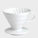 Hario V60 Ceramic Coffee Dripper Pour Over Cone Coffee Maker Size 02, White