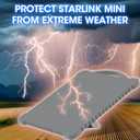 for Starlink Mini Protective Case, Liquid Silicone Cover for Starlink Mini Satellite Dish Antenna Full Protector Sleeve Shell Accessories, Portable Shock Resistant, Lightning-Proof (Grey)