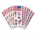 10PCS American Flag Temporary Tattoos Patriotic USA Tattoo Stickers Waterproof Transfer Body Art for Independence Day World Soccer Tournament Sports Events Party Favors