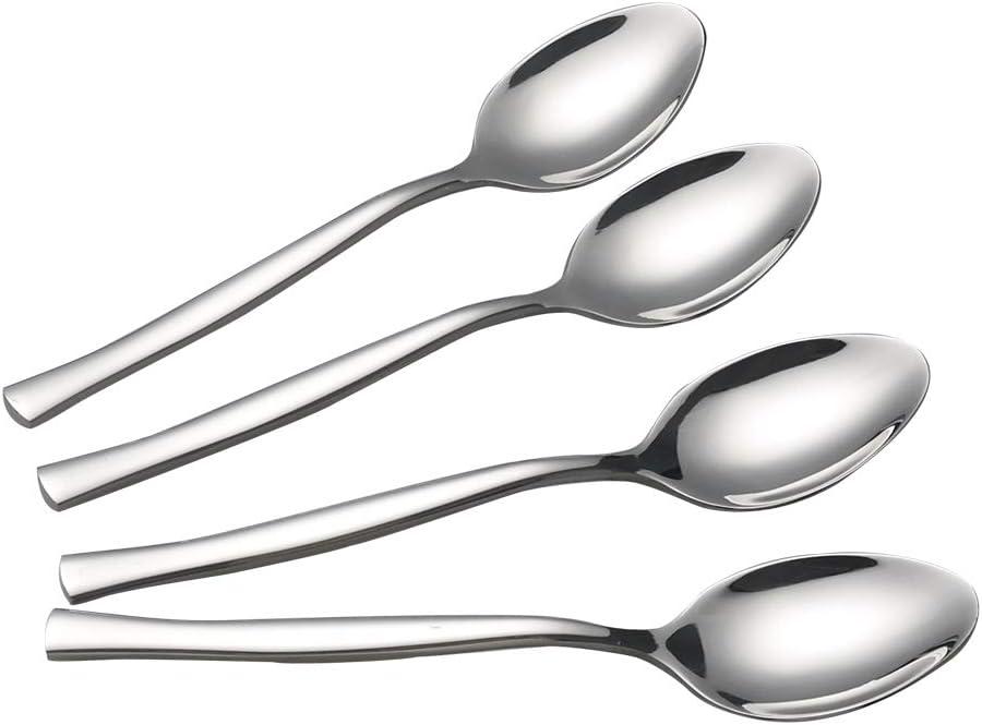 12-Piece Dessert Spoons, Stainless Steel Small Spoon