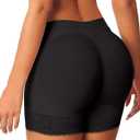 FUT Women's Butt Lifter Lace Boy Shorts Body Shaper Enhancer Panties, M