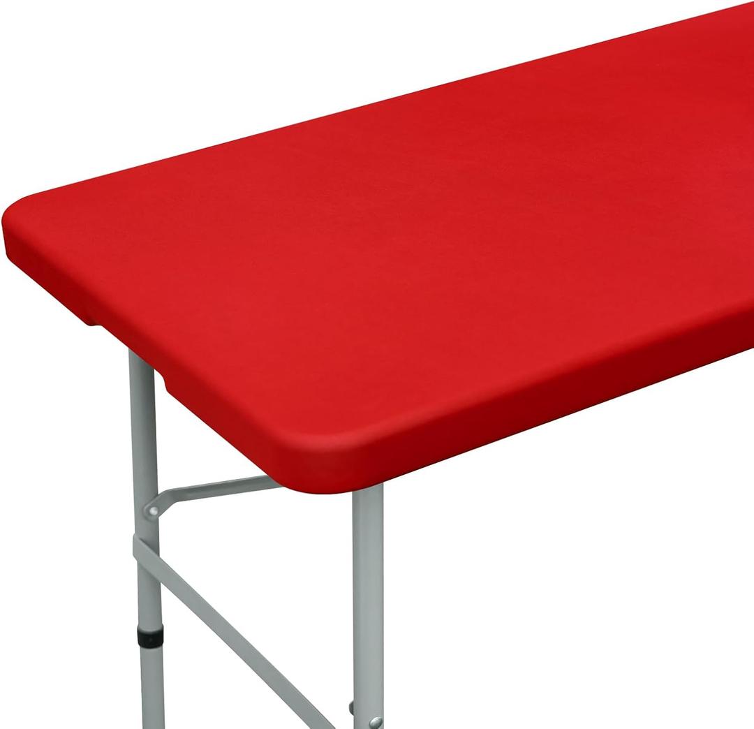 NEWISHER Fitted Rectangle Tablecloth 36 x 48 Inch Elastic Table Cloth Stretch Spandex Table Cover Red Washable Polyester Table Top Cap Cover for Dining Picnic Camping Indoor and Outdoor