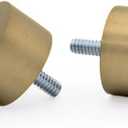 Ivilon Drapery Window Curtain Rod - End Cap Style Design 1 Inch Pole. 72 to 144 Inch Color Warm Gold
