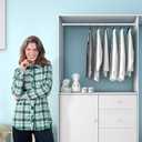 2Pack White Tension Curtain Rods18 to 36 Inch,Spring Loaded Curtain Rods No Drilling,Small Tension Rod for Windows Door Closet,Pressure Rod