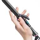 3/4 Inch Curling Iron for Short Hair, Dual Voltage Curling Iron Travel Size with 5 Adjustable Heat Settings, Mini Curling Iron Ceramic Barrel with Argan Oil Infused