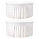 GEWONELIFE 2 Pack White 72 inch Round Spandex Tablecloth, Washable Stretchy Fitted 6FT Round Tables,Elastic Edge with Skirt, Wrinkle-Free Table Cloths for Wedding Banquet Party Birthday Buffet