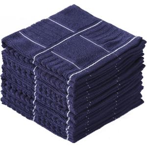 Glynniss Kitchen Dish Cloths for Washing Dishes, Cotton Dish Rags for Drying Cleaning, Pack of 8 Dishcloths (Navy Blue, 12x12 inches) Glynniss Kitchen Dish Cloths for Washing Dishes, Cotton Dish Rags for Drying Cleaning, Pack of 8 Dishcloths (Navy Blue, 12x12 inches)