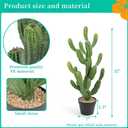 Artificial Cactus 32 INCH Tall Fake Cactus Plants Faux Cacti Saguaro with Planter for Indoor Outdoor Home Office Shop Garden Decoration