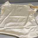 VIDUSSA Women's Off Shoulder Silk Tops Casual Short Sleeve Asymmetrical Neck Satin Blouse Shirts (Medium, Champagne)