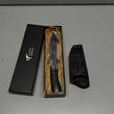ZUNE LOTOO Full Tang Fixed Blade Tactical Knife for Men, 9.4" Bowie Knife with Kydex Sheath & G10 Handle, 8Cr14mov Survival Hunting Knives for Bushcraft Camping Outdoor Skinning