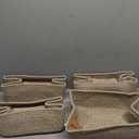 Small Storage Baskets for Organizing | Closet Organizer Bins | Shelf Toy Basket | Woven Rope Baskets | Cube Decorative Box | Shallow Basket | 11.5x7.5x4.7 | 4 Packs Mixed Brown