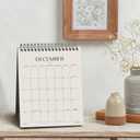 Jotsome Desk Calendar 2026-2027, Small Standing Flip Desktop Calendar From Now to June 2027 for Home and Office, Easy Organizing (Black, Small)