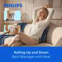 PHILIPS Back Massager with Heat, 4D Kneading Massage Pillow for Back, Neck