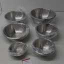 Finedine Polished Mirror Finish Nesting 6 Piece Stainless Steel Mixing Bowl Set