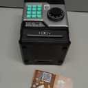 NAFEIV Piggy Bank, Automatic Electronic Piggy Bank for Kids Boys Girls with Password and Fingerprint Unlocking Simulation, Money Bank Kids Safe Toys for 3 4 5 6 7 8 9 10 Year Old Boy Girl (Black)