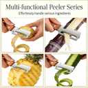 3Pcs Multifunctional Vegetable Peeler, 2-in-1 Multifunctional Vegetable Peeler with Wooden Handle & Stainless Steel Blade, Built-in Bottle Opener, Fruit & Vegetable Kitchen Peeling Tool