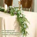 Artificial Plants Faux Greenery Branches,Eucalyptus Leaves Long Stems, Fake Silk Dollar Leaf Spray for Vase Filler Wedding Office Home Dcor (4Pcs Green)