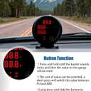 Three Display Air Pressure Gauge 232PSI LED Digital Air Ride Air Bag Suspension Press Meter 12V/24V Kit with 1/8 NPT Electrical Pressure Sensor for Air Ride Suspension Systems 2-1/16" 52mm (Red)