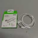Belkin BoostCharge Braided Lightning Cable - 6.6ft/2M - MFi Certified Apple iPhone Charger USB to Lightning Cable 6ft - iPhone Cable - iPhone Charger Cable - Apple Charger - USB Phone Charger - White