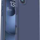 Vooii Compatible with iPhone 16 Case, Liquid Silicone Upgrade Camera Protection Soft Anti-Scratch Microfiber Lining Shockproof Phone Case for iPhone 16 6.1 inch - Navy Blue