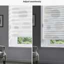 Cordless Zebra Blinds for Windows, Oatmeal Sphere, 43" W x 72" H