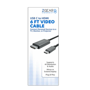 ZGear USB-C to HDMI Video Cable 6Ft 