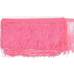 Chainette Fringe Trim, 5 Yards of 4" Polyester Braid Tassel Trim for DIY Crafts/Lamp Shade Decoration/Wedding Dress/Sewing/Clothing Fringe Thread Yarn Pink