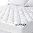 Queen Mattress Pad Thick Quilted Mattress Topper, Air Mattress Cover, Super Soft Breathable and Noiseless Down Alternative Fiber Extra Thick Mattress Pad with Deep Pocket Fits up to 23 Inch Mattress