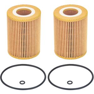 2Pcs Oil Filter Compatible With Mercedes-Benz Freightliner Jeep Dodge Vehicle E350 GL350 ML350 R320 R350 S350 Sprinter 2500 3500 Grand Cherokee 2007-2021, Replace#HU821X 6421800009