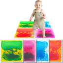 Art3d Liquid Sensory Floor Tiles 30 x 30 cm Playroom Dance Floor Square Colourful 4 Tiles (11.8 x 11.8 inch, Colorful)