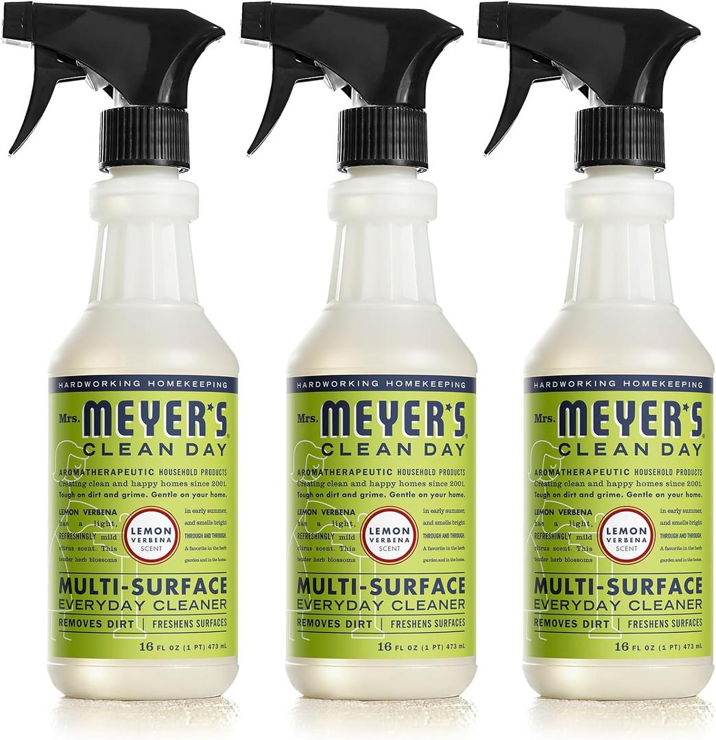 MRS. MEYER'S CLEAN DAY All-Purpose Cleaner Spray, Cruelty Free Formula, Lemon Verbena, 16 fl. oz - Pack of 3 MRS. MEYER'S CLEAN DAY All-Purpose Cleaner Spray, Cruelty Free Formula, Lemon Verbena, 16 fl. oz - Pack of 3