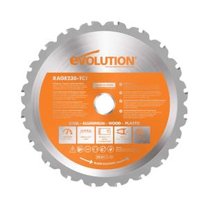 Evolution Power Tools RAGE230BLADE Multi-Material TCT Blade For Saws, Cuts Mild Steel, Aluminum, Plastics and Wood, 9-Inch