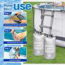 KEOHOLI 4 Packs Universal Pool Step Weights 500D PVC 10L Waterproof Bags for Swimming Pool Ladder Weights Above Ground Pools Sand Bags Pool Stair Weights for Pool Steps, Easy&Quick Fill Sand (Grey)