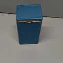HAN SHENG Square Airtight Tea Tins - Blue, Food Storage Containers for Loose Tea, Coffee, Spices (5.9"x3.4"x2.8")