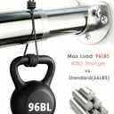 Premium Stainless Steel Closet Rod 1.0mm/1.3", Heavy Duty Adjustable Hanging Bar for Clothes Organization, No-Splice 1-Piece Telescoping Design (Silver, 26.9" - 46.9")