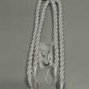 BEL AVENIR Curtain Ropes Tiebacks Tie-Backs, Curtain Handmade Holdbacks with 2 Metal Screw Hooks - White 2 Pack