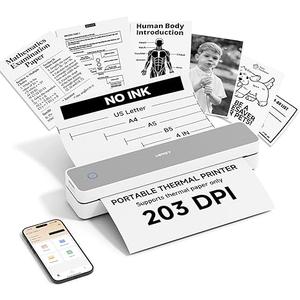 HPRT Inkless Portable Printer Wireless for Travel,Thermal Printer Supports 8.5" x 11" US Letter&A4&A5,Compatible with iOS,Android, Laptop, MT620,203 DPI,Black