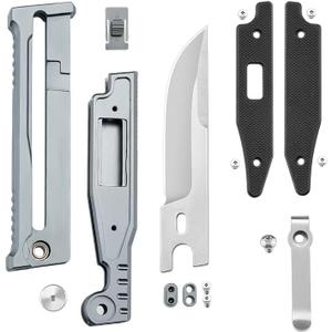 Folding Pocket Knife Kit, Camping EDC Knife, 3.15" D2 Steel Blade, T6 Aluminium Inlay G10 Handle, Camping Folding Knife for Men Woman