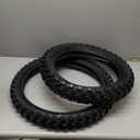 Front 70/100-17 and Rear 90/100-14 Tire and Inner Tube Sets for CR85R CRF80F CRF125F CRF150R 110cc 125cc 140cc QG-214 X-M125 All Dirt Pit Bikes 125cc up to 200cc Dirt Bike