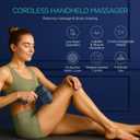 Handheld Cellulite Massager, Electric Cellulite Remover Body Sculpting Massage with 5 Replaceable Heads for Arm,Thigh,Calves, Cordless & Rechargeable Deep Tissue Massager CM410 (Blue)