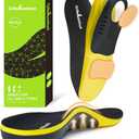 OrthoComfoot Work Boot Insoles for Men Standing All-Day: 240+LBS Heavy Duty High Arch Support Inserts, Pain Relief for Plantar Fasciitis, Anti Fatigue, Orthopedic No Trimming Need Soles,Size 10 Men