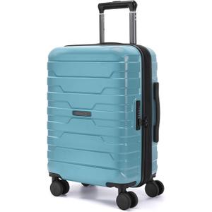 BAGSMART Carry On Luggage 22x14x9 Airline Approved with Spinner Wheels,Lightweight 20 Inch Luggage with TSA Lock,Expandable Hard Shell Carry On Suitcases for Men Women,Teal Blue