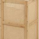 TIOPGHAD BambooLaundryHamperWickerBasketwithlid Large Wood Laundry Hampers Basket Bin Storage Organizer for Dirty Clothes, Laundry Room, Bathroom, Bedroom, Living Room, Home Decor(13Gallon/50L)