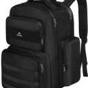 MATEIN Lunch Backpack for Men Work, 15.6 Inch Tactical Backpack with Lunch Compartment, Large Laptop Backpacks with Insulated Cooler Bag for Travel Beach Camping Picnic Hiking, Black